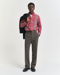 Oversized Washed Twill Checked Shirt