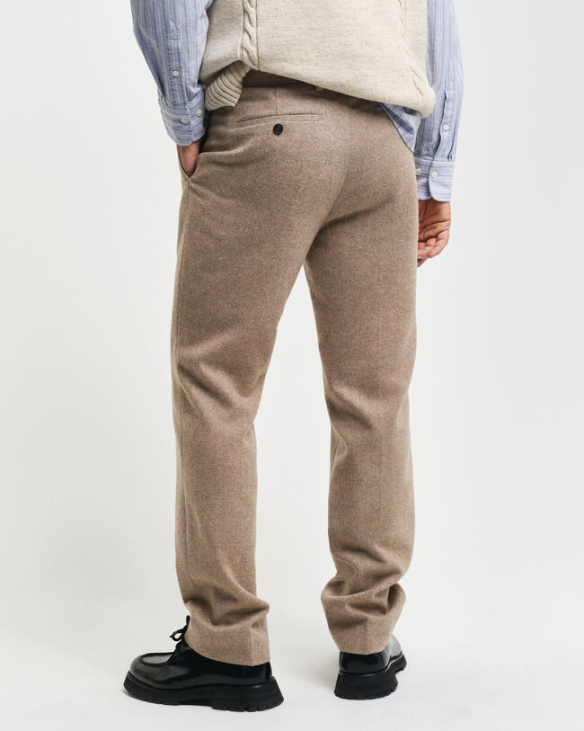 Slim Fit Herringbone Suit Pants