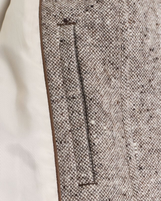 Contrast Collar Wool Jacket