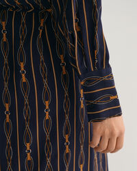 Regular Fit Rope Stripe Wrap Dress