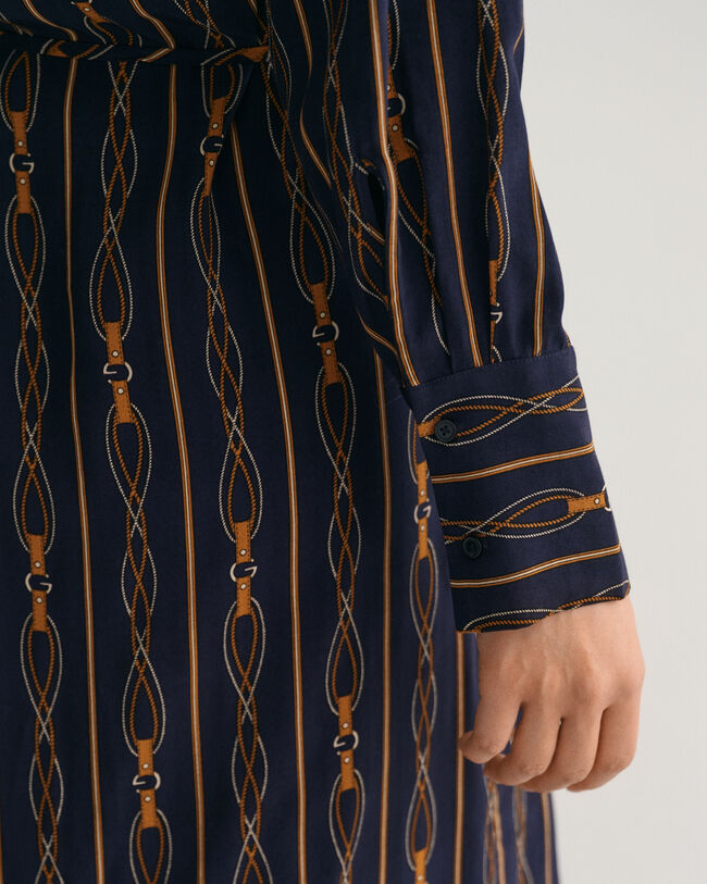 Regular Fit Rope Stripe Wrap Dress