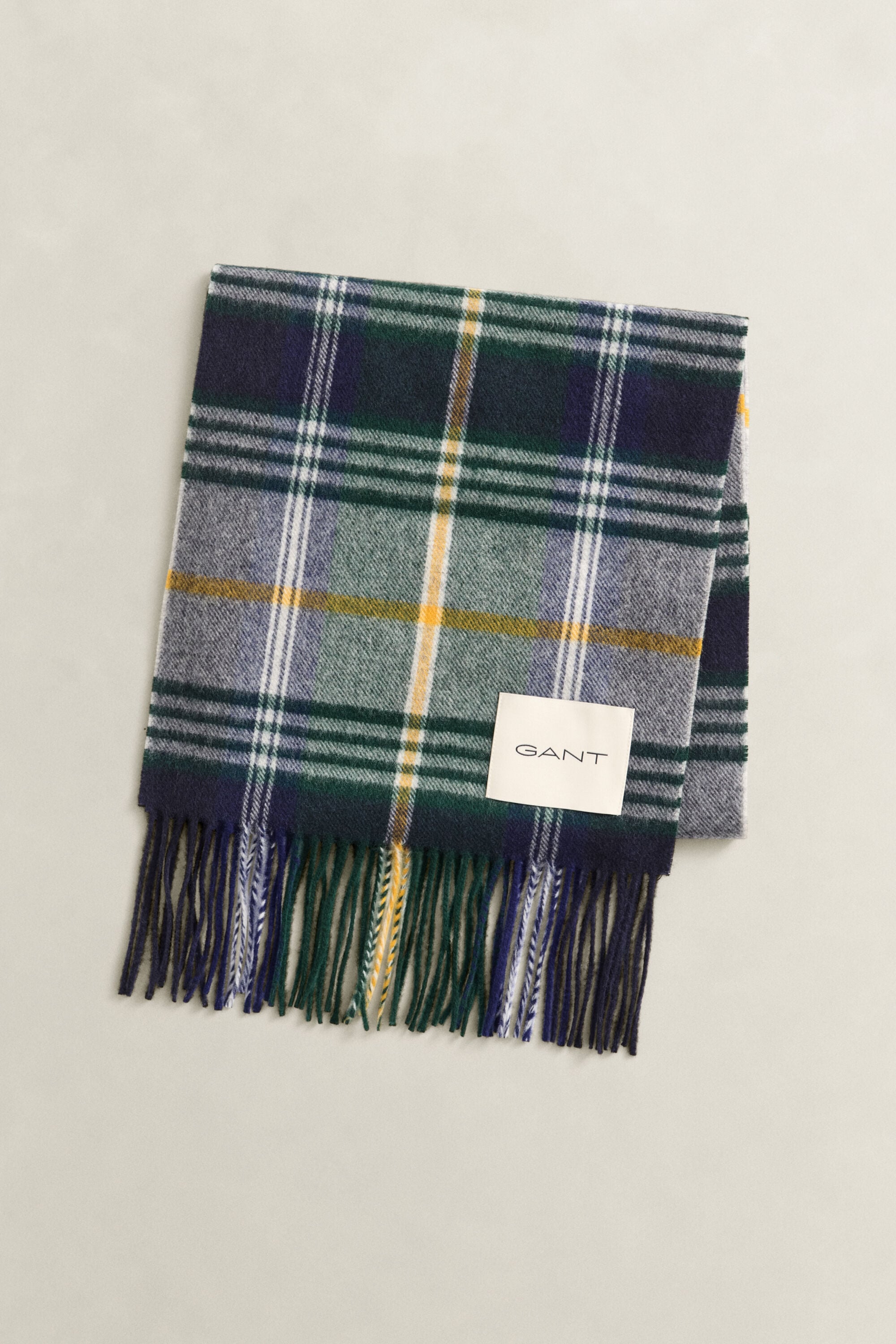 Checked Wool Scarf