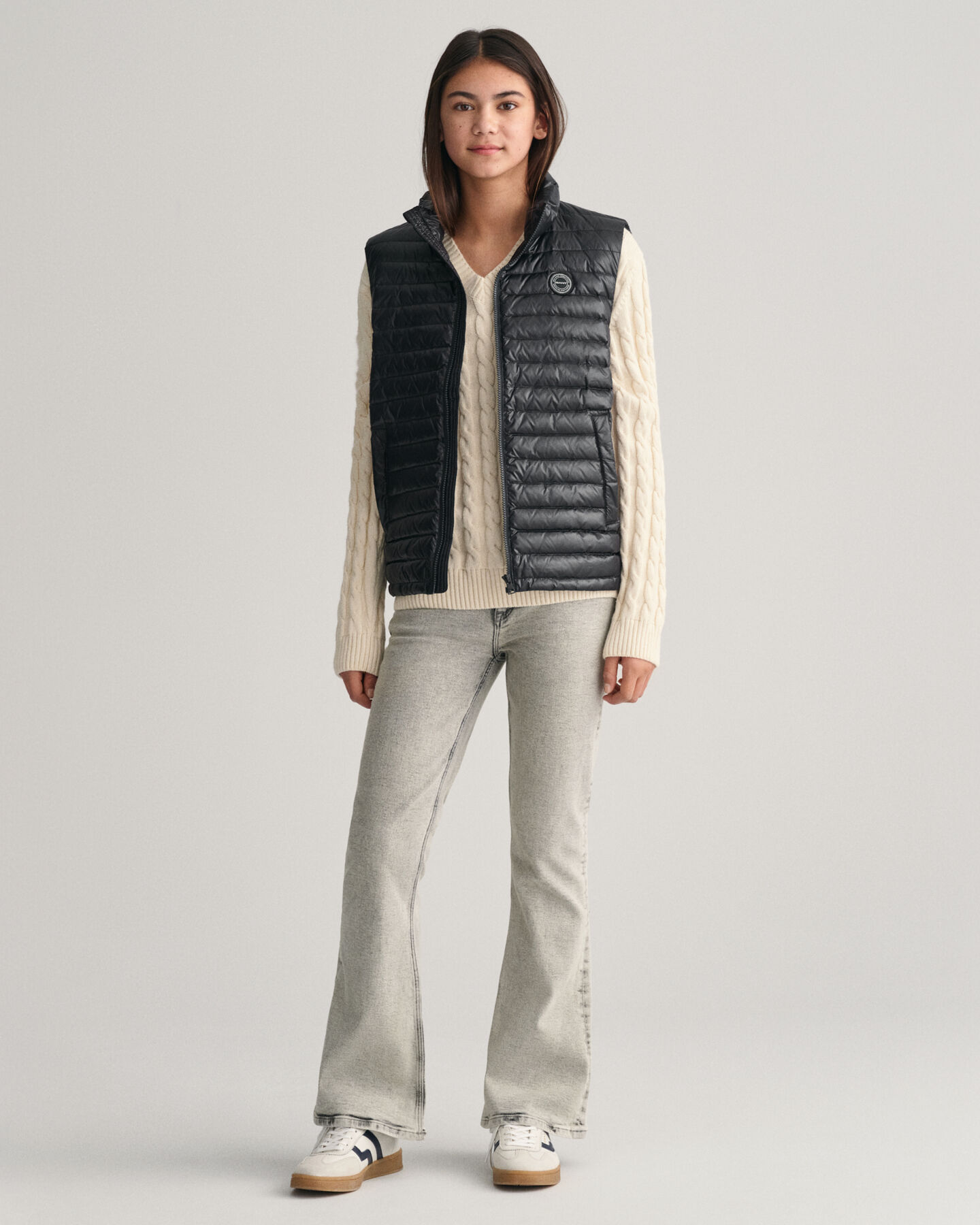 Teens Shiny Lightweight Padded Down Vest