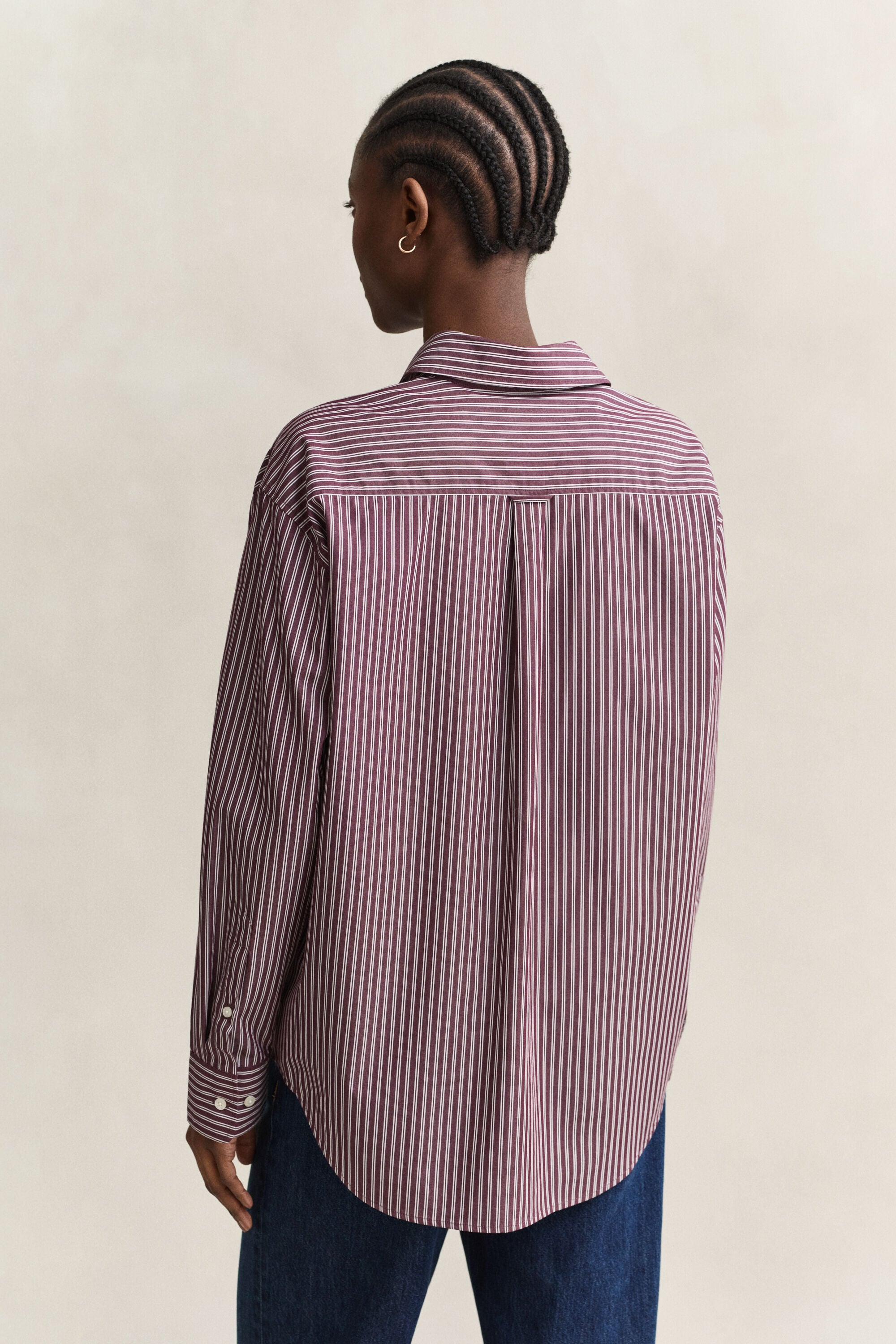 Relaxed Fit Striped Classic Poplin Shirt