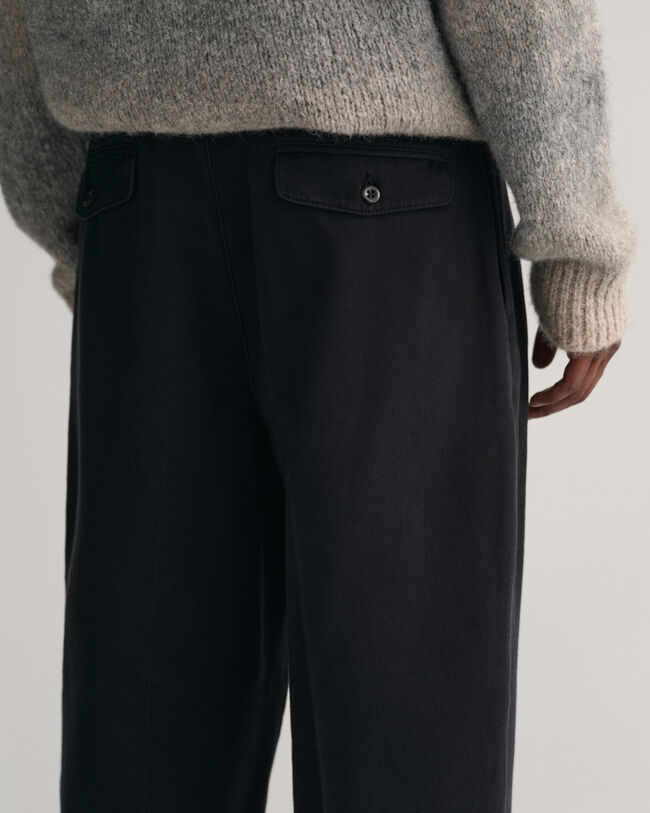 Pleated Twill Chinos