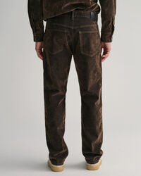 Relaxed Fit Flocked Velvet Jeans