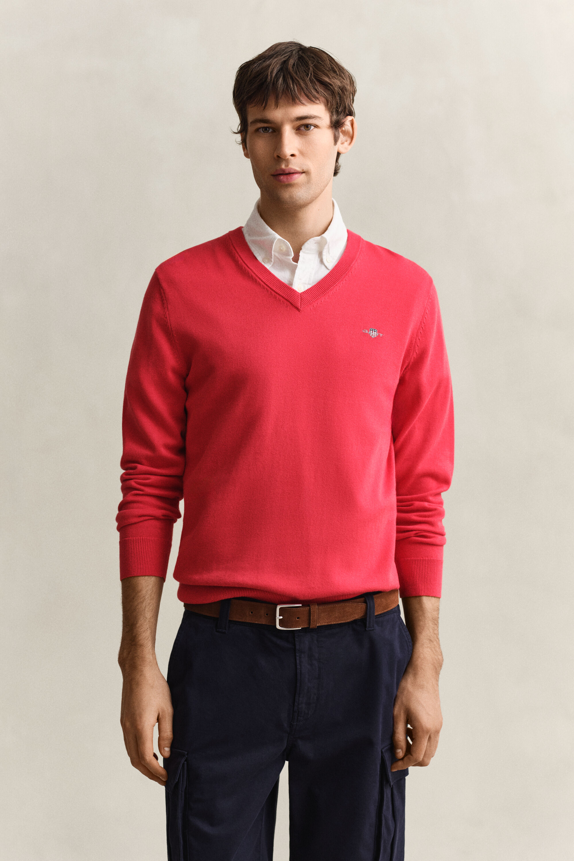 Classic Cotton V-Neck Sweater