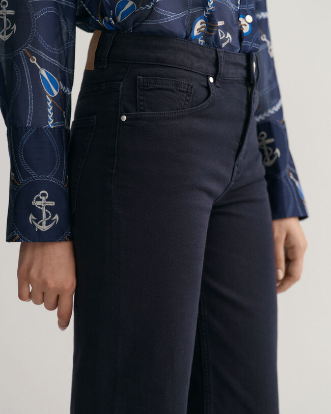 Cropped Wide Color Jeans