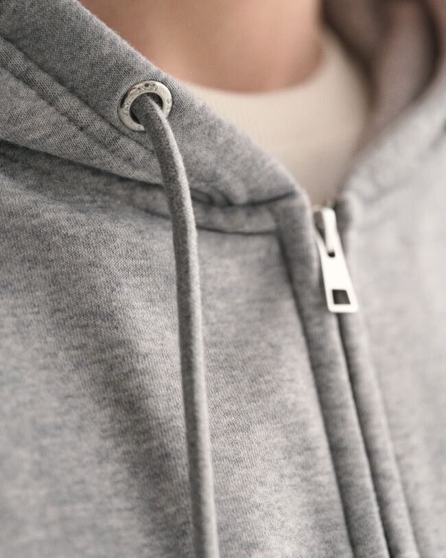 Embossed Zip Hoodie