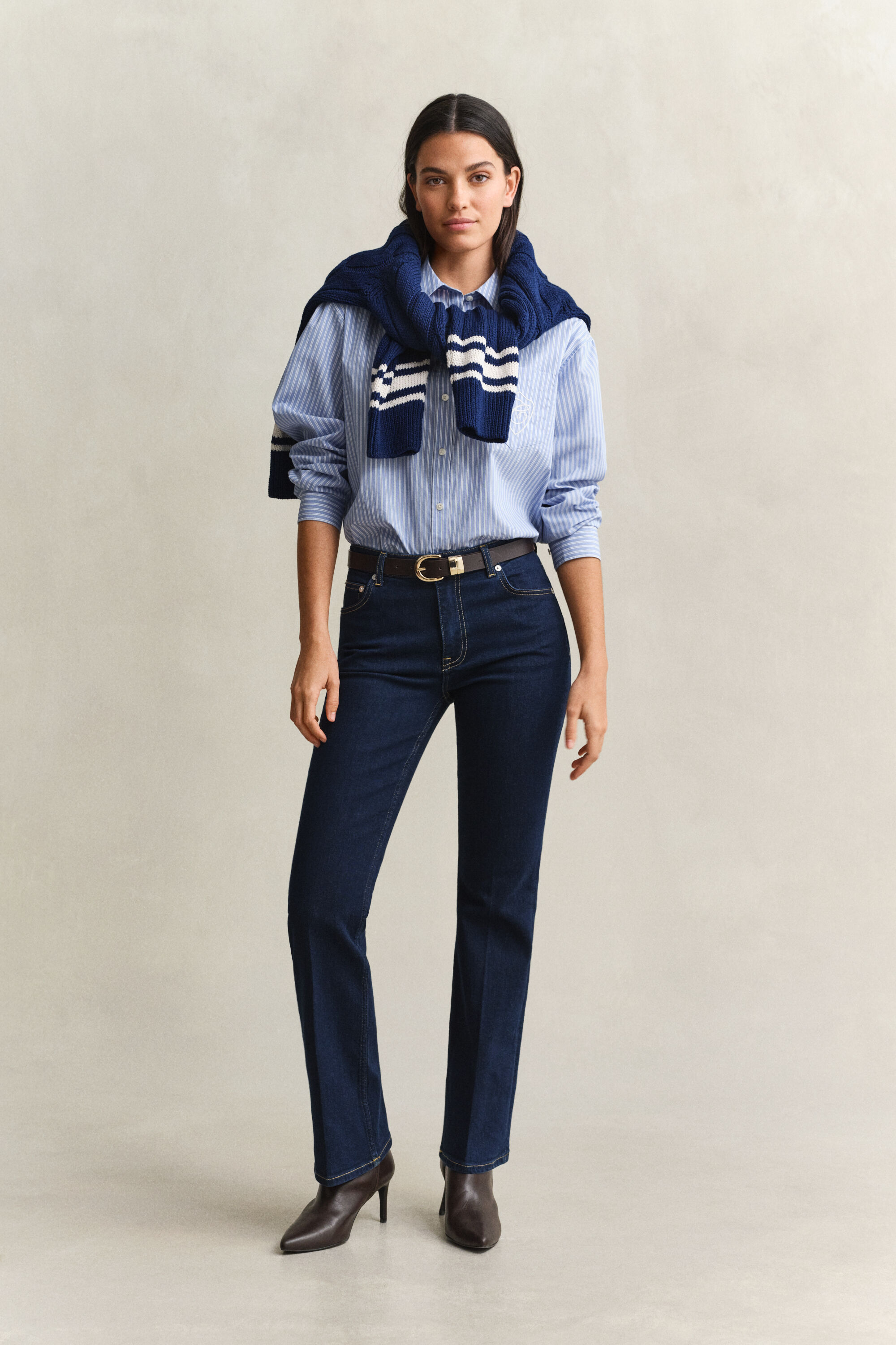 Relaxed Fit Striped Classic Poplin Shirt
