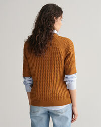Cable Knit Mid Sleeve Sweater