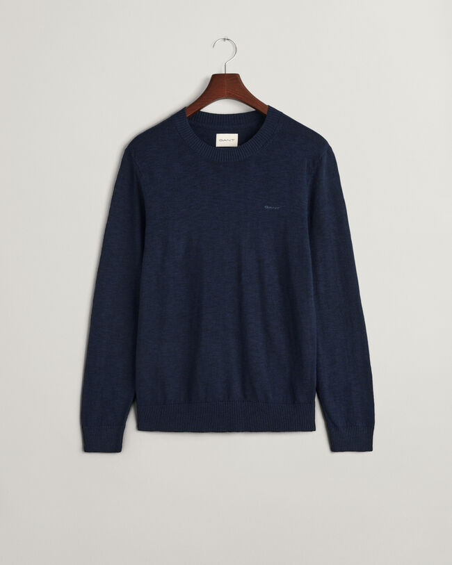 Cotton Linen Crew Neck Sweater