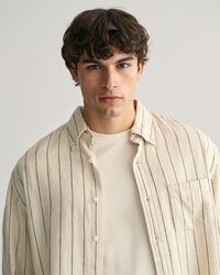 Relaxed Fit Slub Striped Shirt