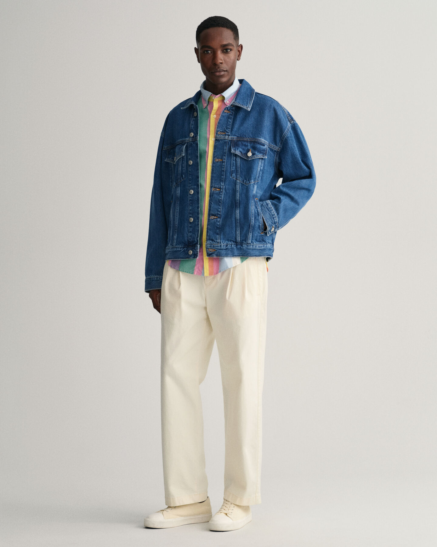 Regular Fit Multi Stripe Oxford Shirt