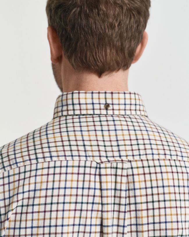 Regular Fit Tattersall Checked Twill Shirt