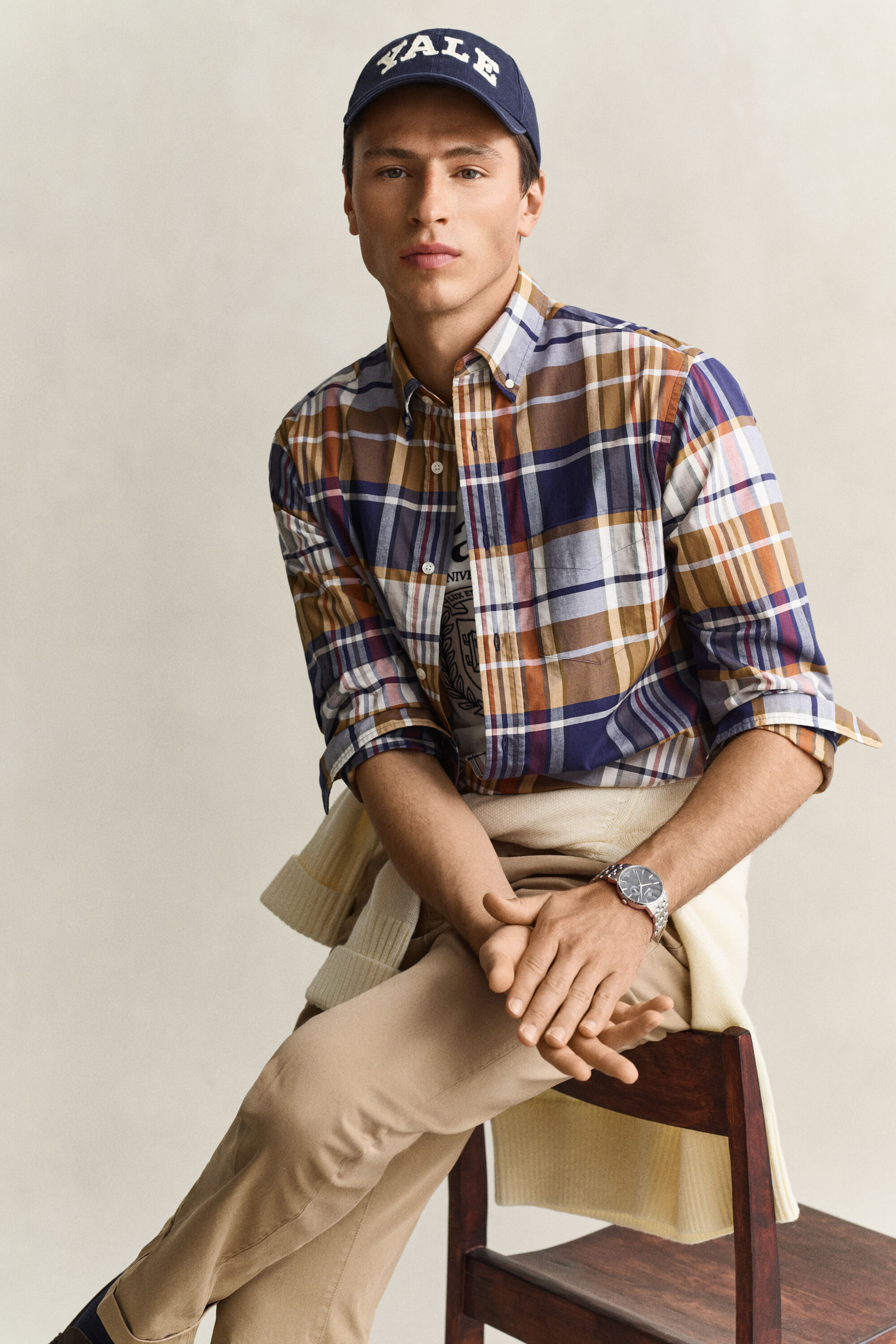 Gant x Yale Checked Poplin Shirt