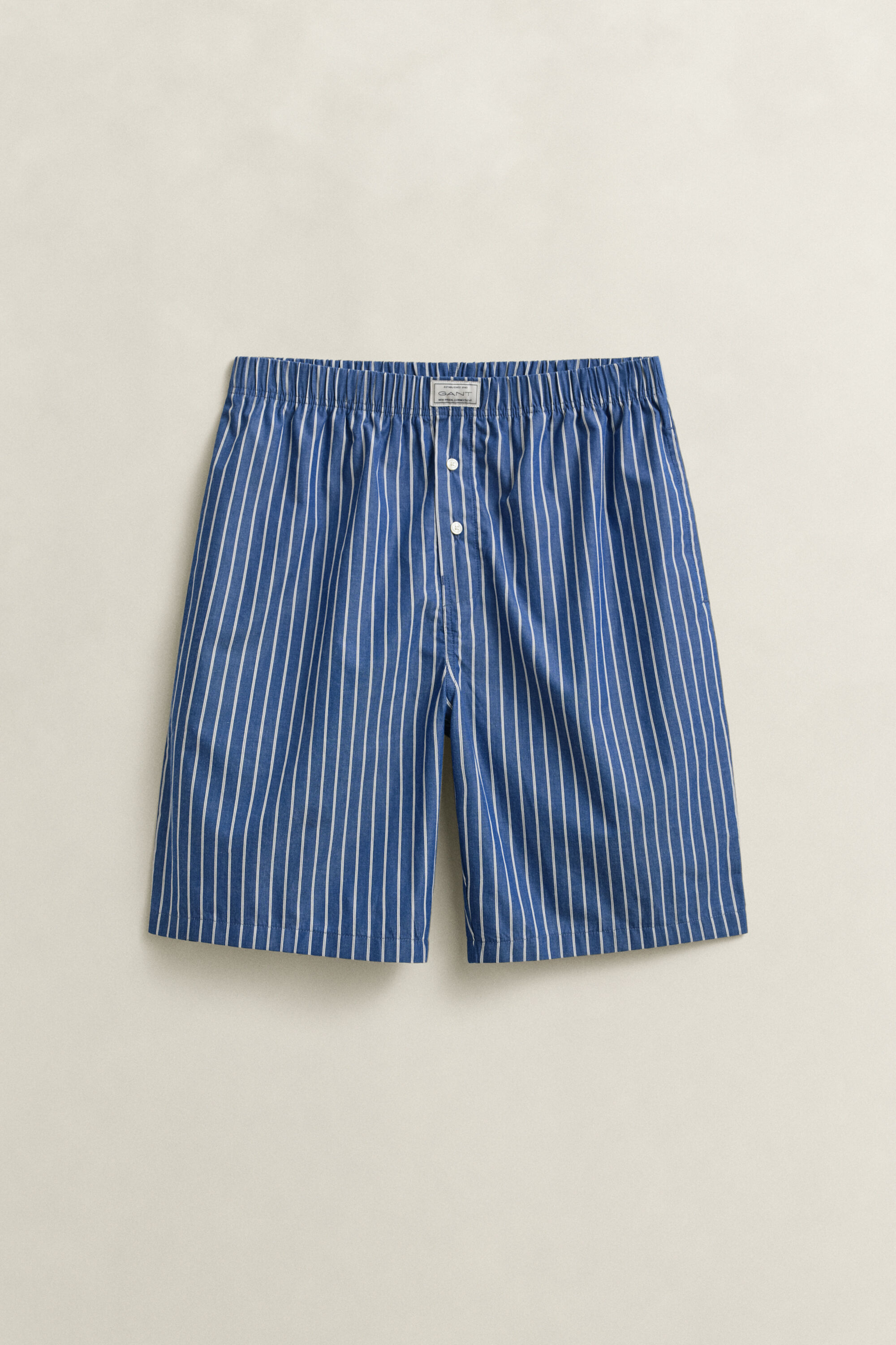 Striped Poplin Pajama Shorts