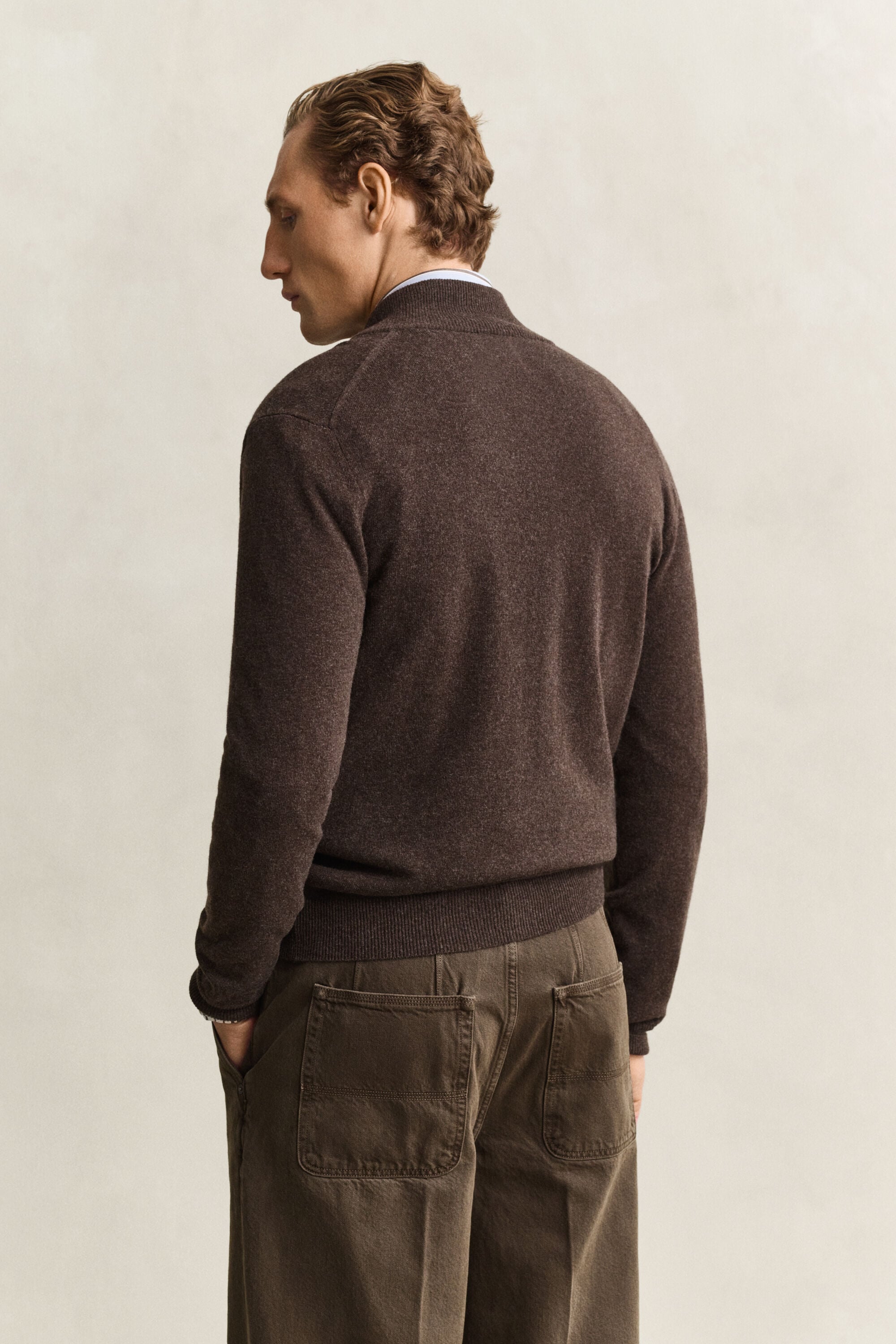 Lambswool Zip Cardigan