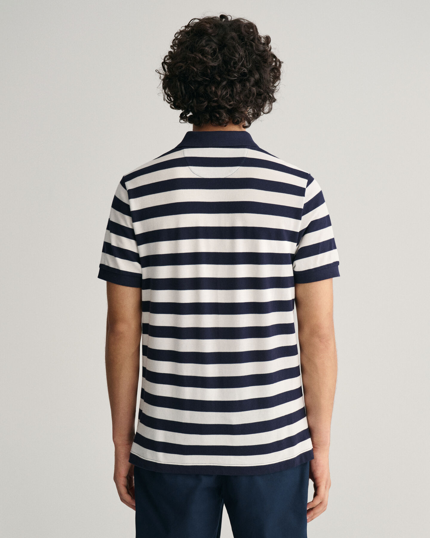 Wide Striped Piqué Polo Shirt