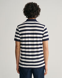 Wide Striped Piqué Polo Shirt