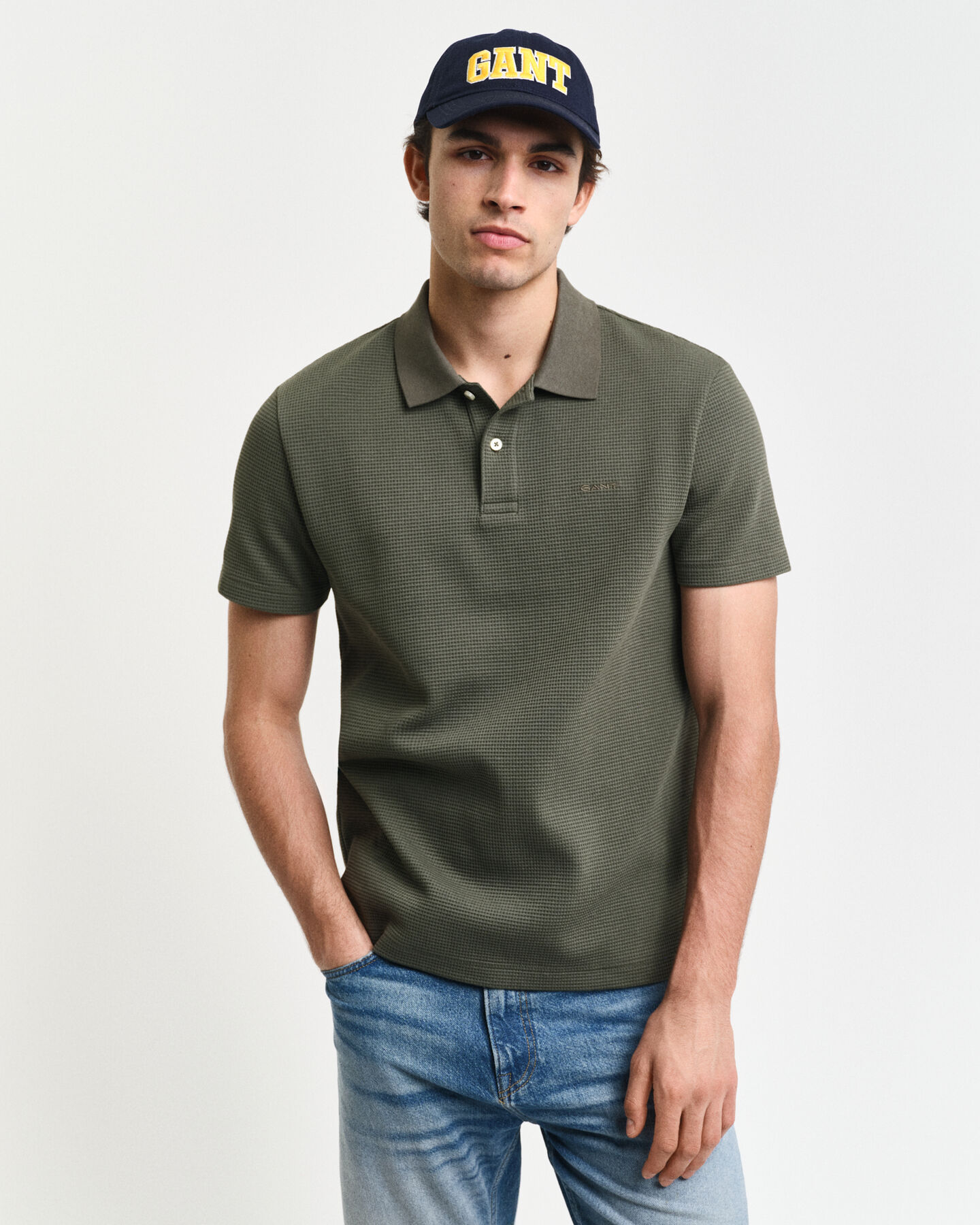 Waffle Textured Polo Shirt