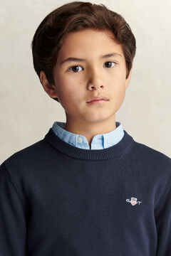 Teen Boys Shield Sweater — EVENING BLUE 4