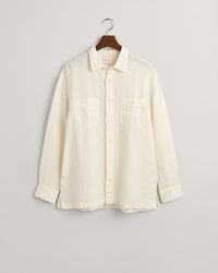Relaxed Fit Garment-Dyed Linen Shirt