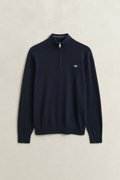 Classic Cotton Half-Zip Sweater — EVENING BLUE 1