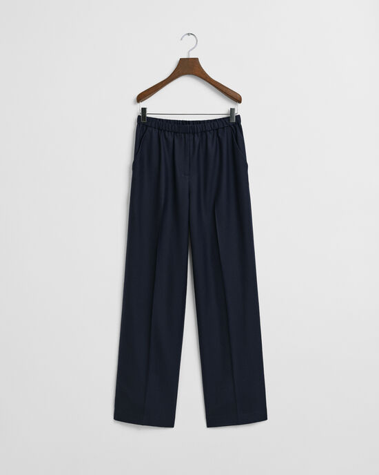 Wool Blend Pull-On Pants