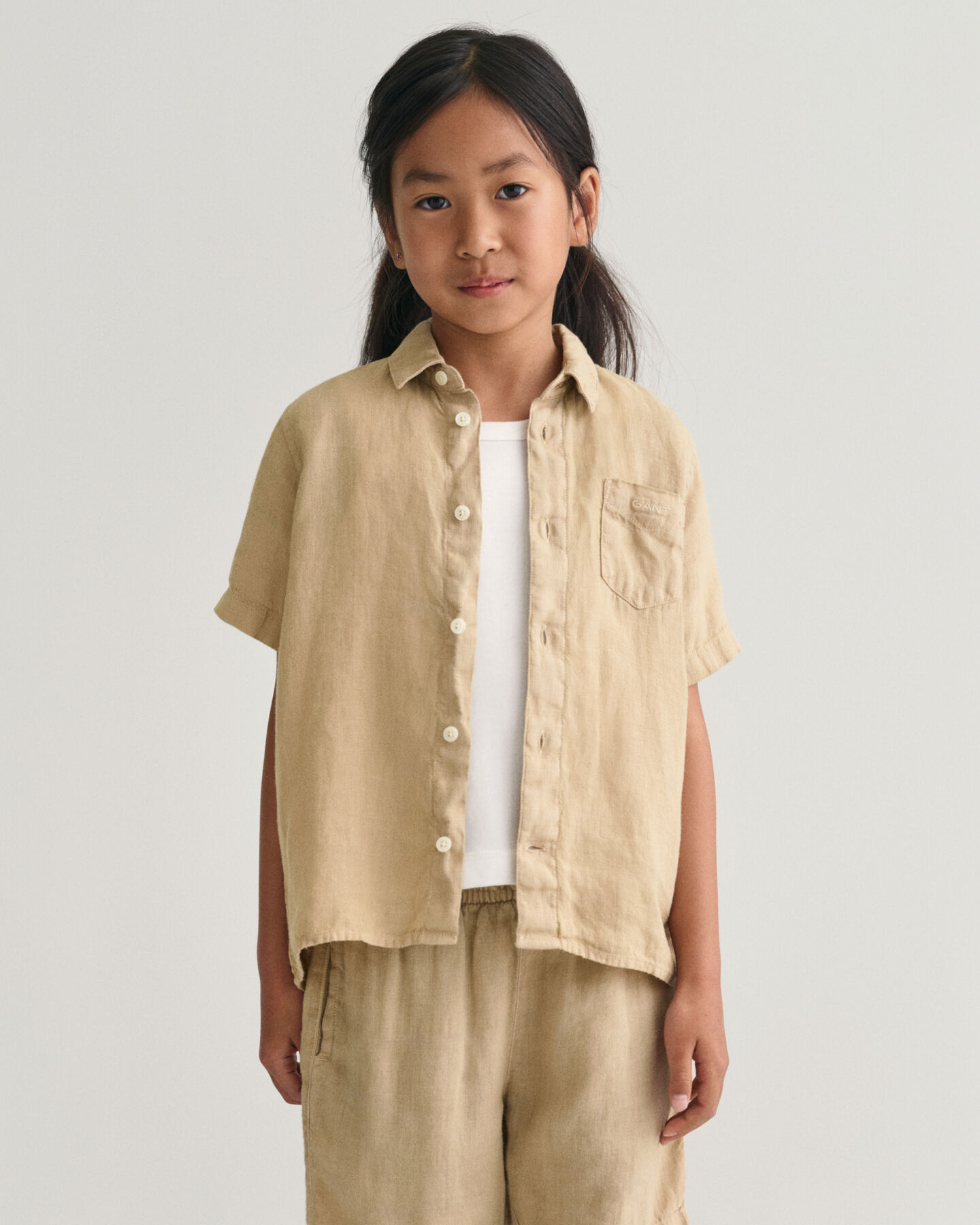 Kids Linen Short Sleeve Shirt