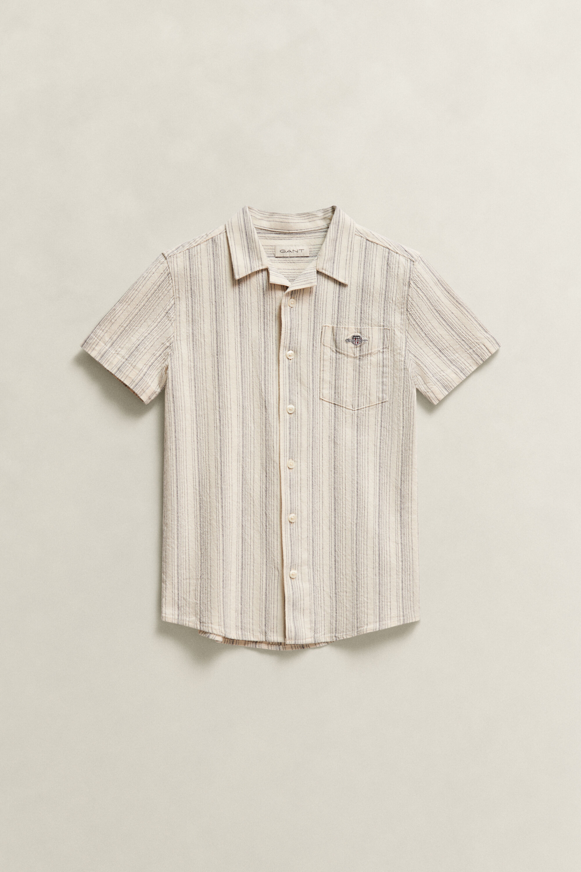 Teen Boys Striped Linen Blend Shirt