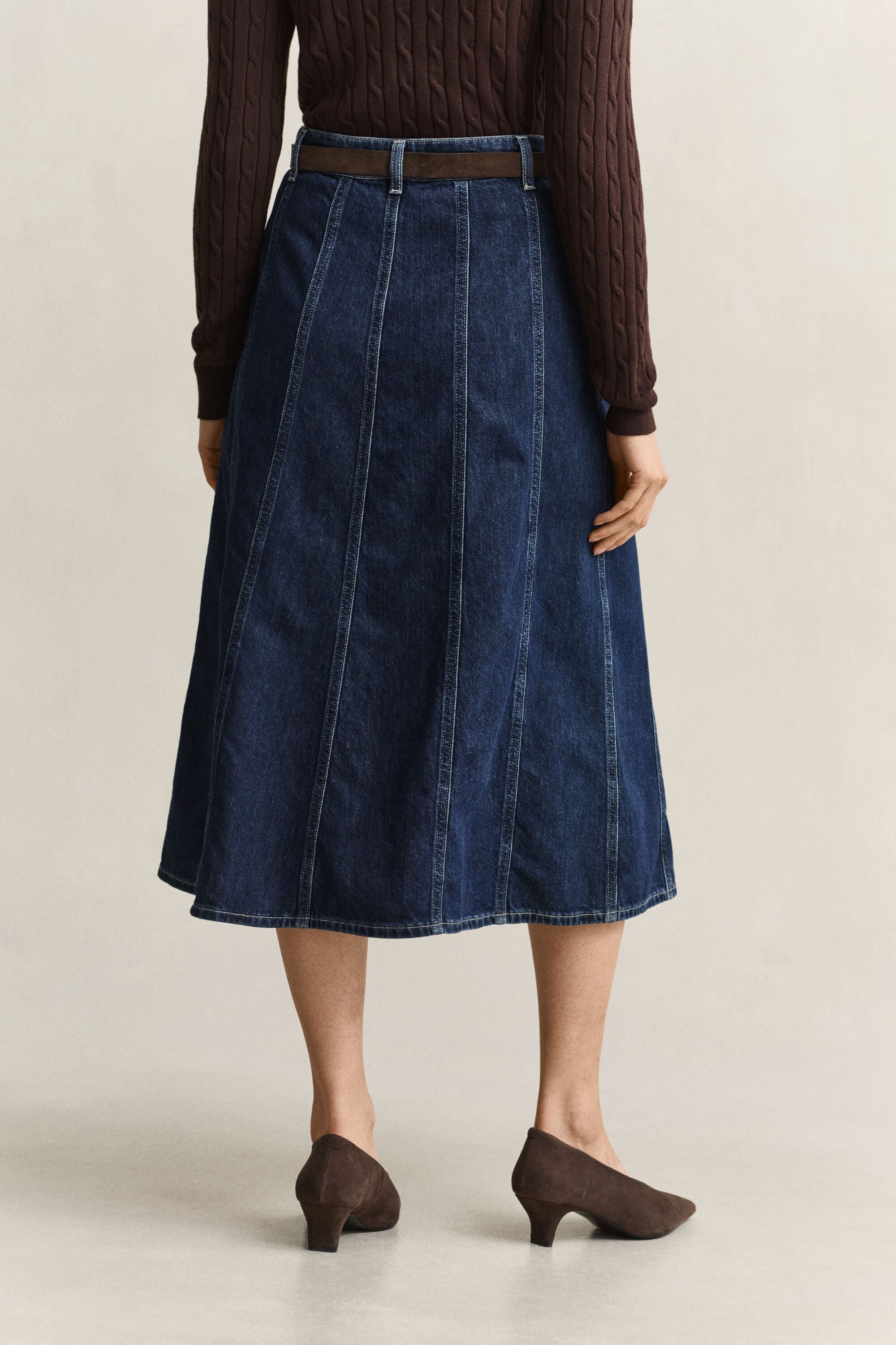 Flared Denim Skirt