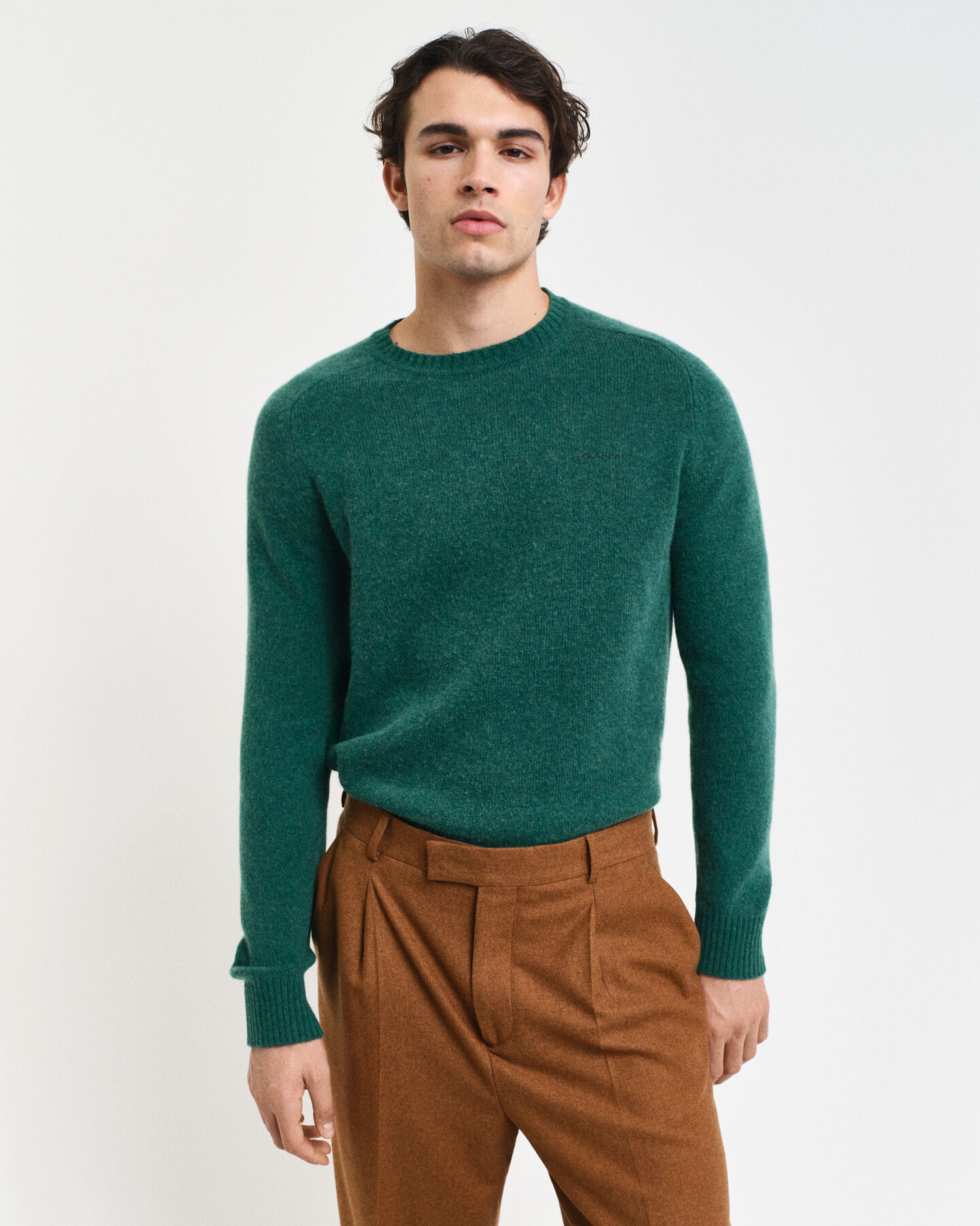 Wool Blend Crew Neck Sweater