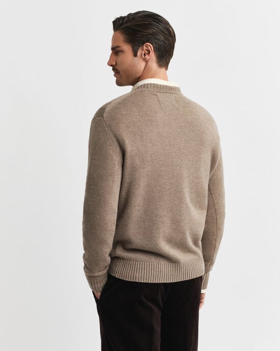 Cashmere Blend Crew Neck Sweater
