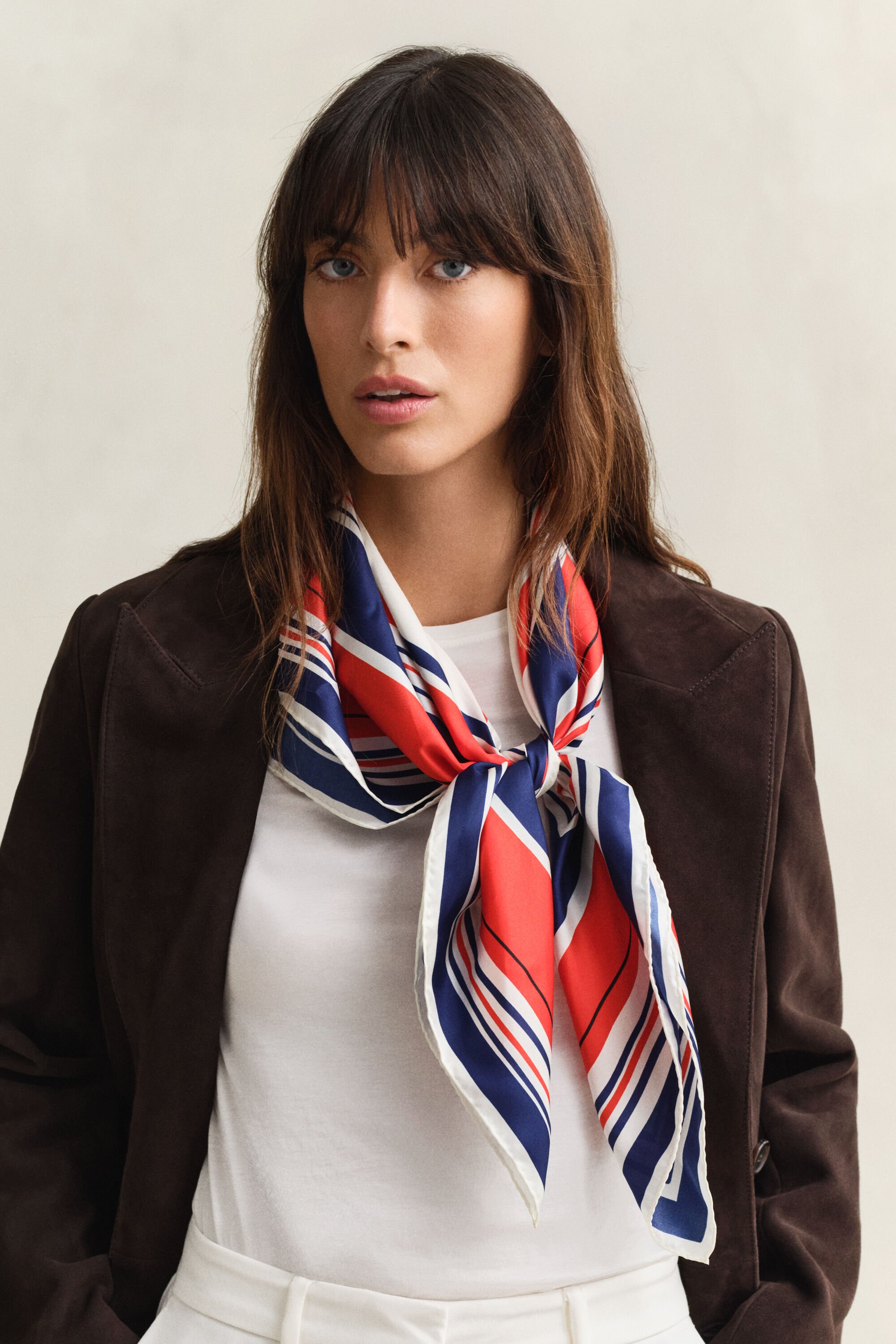 Nautical Stripe Silk Scarf
