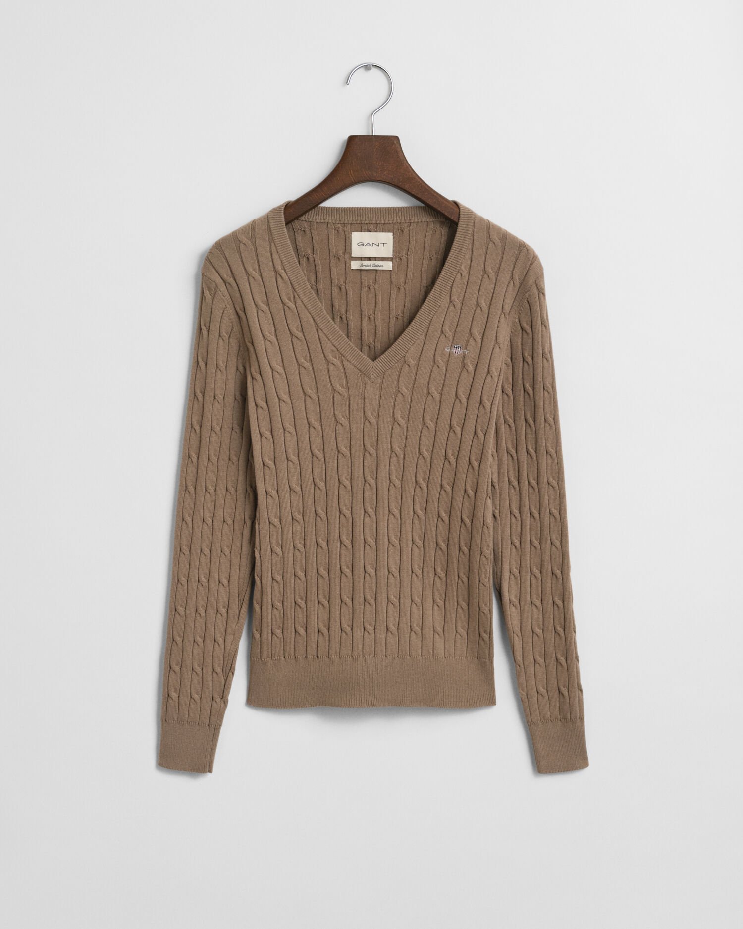 Cable Knit V-Neck Sweater