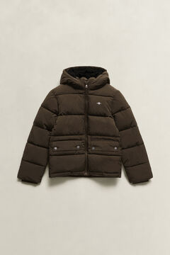 Teen Boys Baffle Jacket — SHADOW BROWN 2
