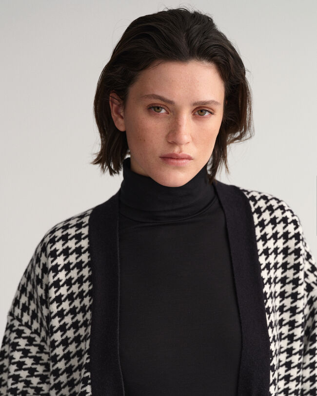 Houndstooth Oversized Cardigan