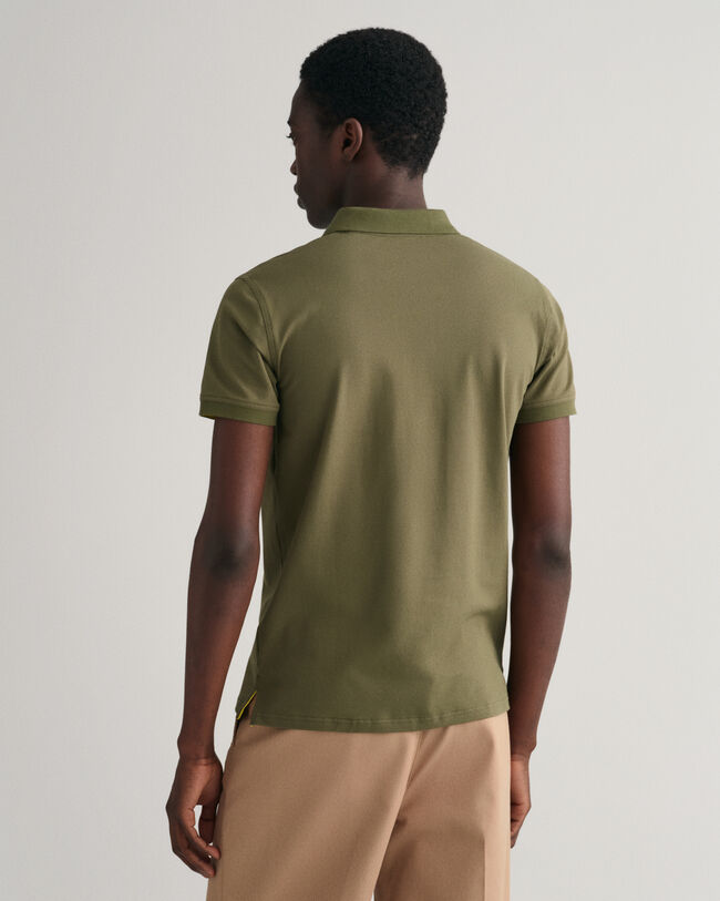 Contrast Collar Piqu&eacute; Polo Shirt