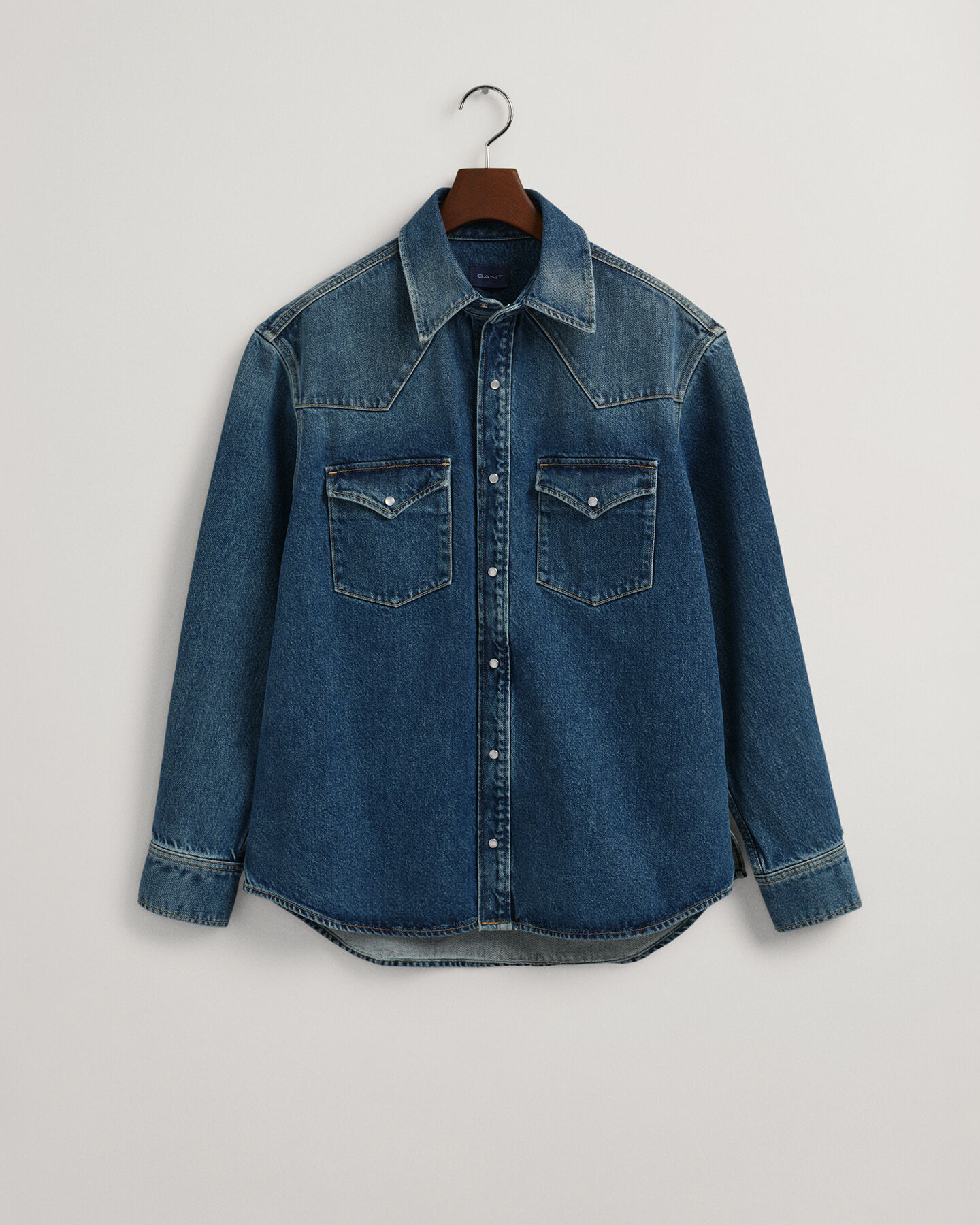 Relaxed Fit Western Denim Shirt