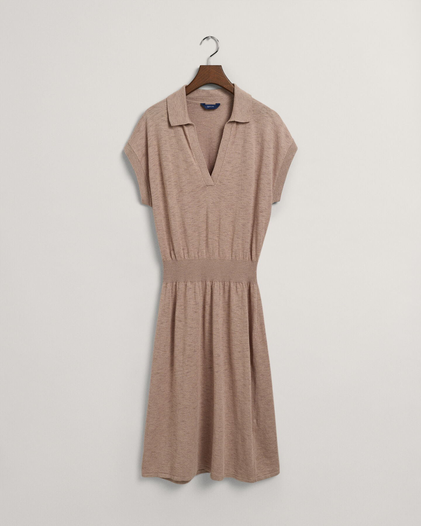Collared Linen Blend Dress