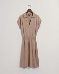 Collared Linen Blend Dress