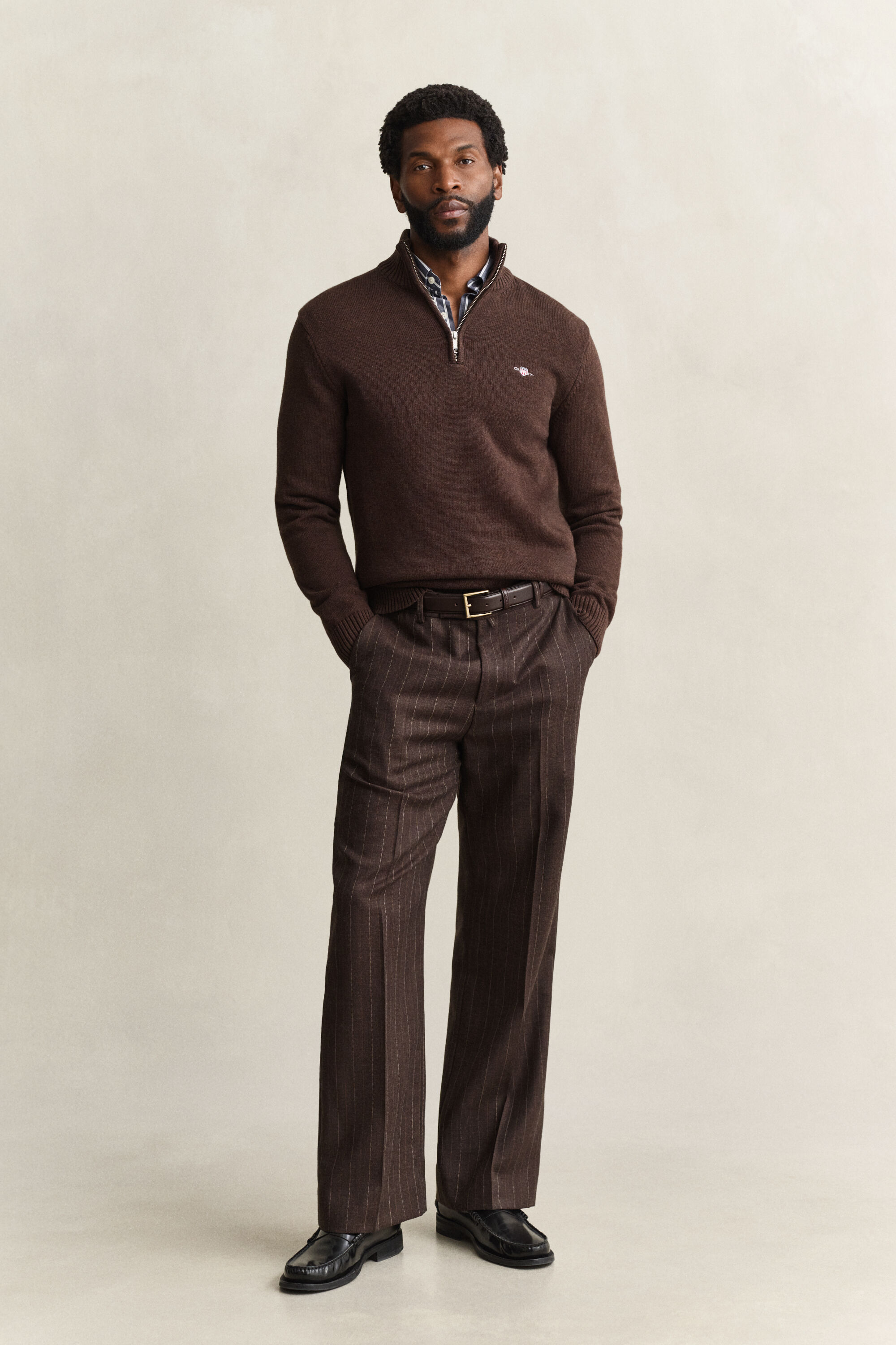 Casual Cotton Half-Zip Sweater