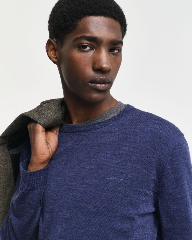 Extra Fine Merino Wool Crew Neck Sweater