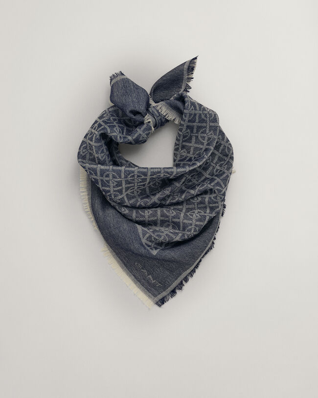 G Patterned Lightweight Woven Scarf