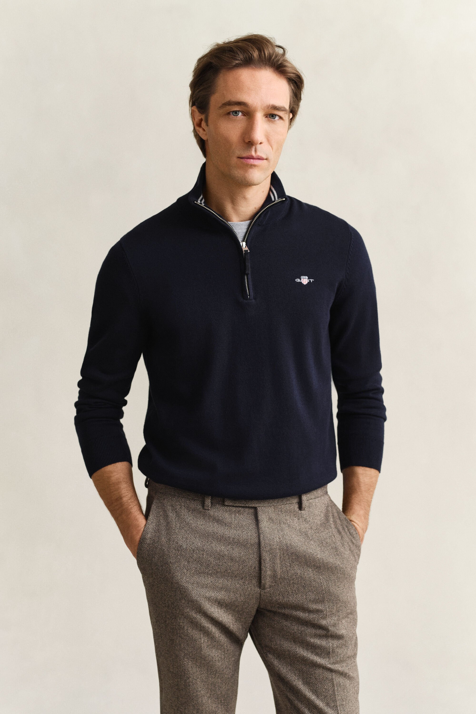 Classic Cotton Half-Zip Sweater