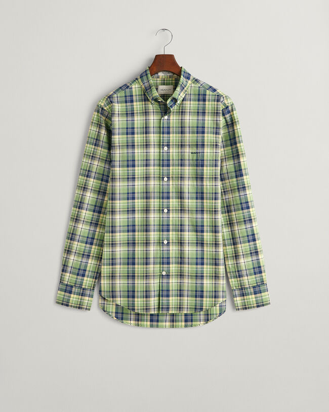 Regular Fit Medium Checked Poplin Shirt