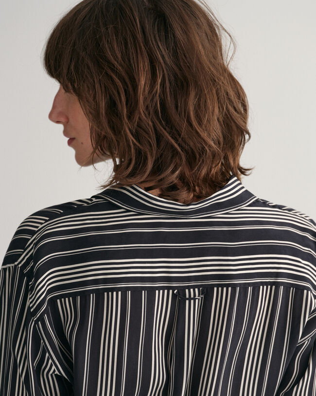 Striped A-Line Shirt Dress