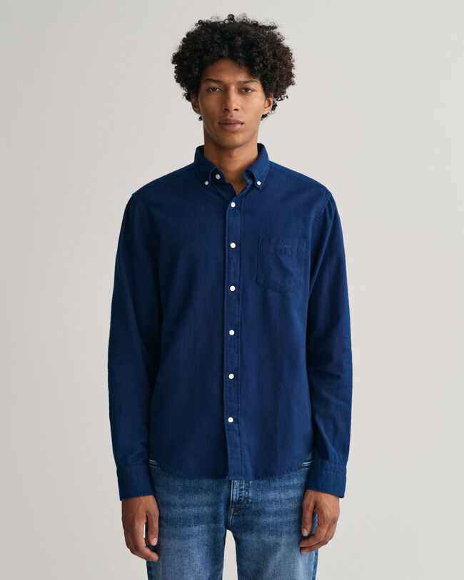 Regular Fit Indigo Oxford Shirt