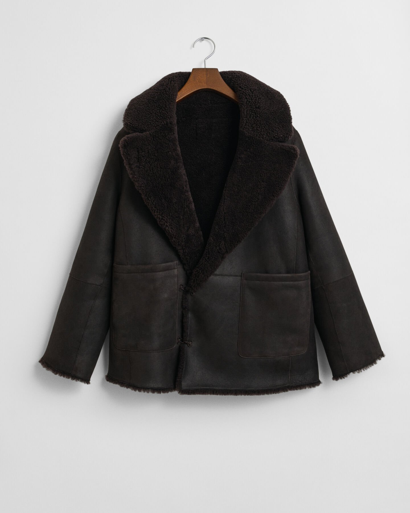 Reversible Shearling Peacoat